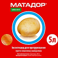 МАТАДОР, ТН®    Системний інсектицид контактно-кишкової дії для протруювання бульб картоплі перед їх висадкою в ґрунт, що знищує ґрунтових шкідників та запобігає їх розповсюдженню впродовж всієї вегетації культури